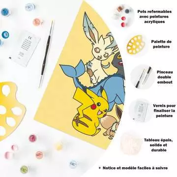 CreArt - 24x30cm - Pikachu & Evoli Loisirs créatifs;Peinture - Numéro d’art - Image 7 - Ravensburger