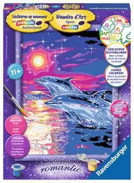 Dolfijnen in zonsondergang Hobby;Schilderen op nummer - image 1 - Ravensburger