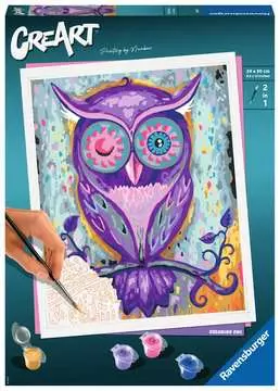 CreArt - 24x30 cm - Hibou Loisirs créatifs;Peinture - Numéro d’art - Image 1 - Ravensburger