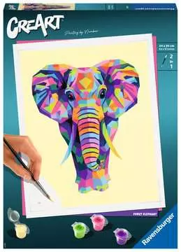CreArt - 24x30 cm - elephant Loisirs créatifs;Peinture - Numéro d’art - Image 1 - Ravensburger