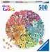Puzzle rond 500 p - Fleurs (Circle of Colors) Puzzle;Puzzles adultes - Image 1 - Ravensburger